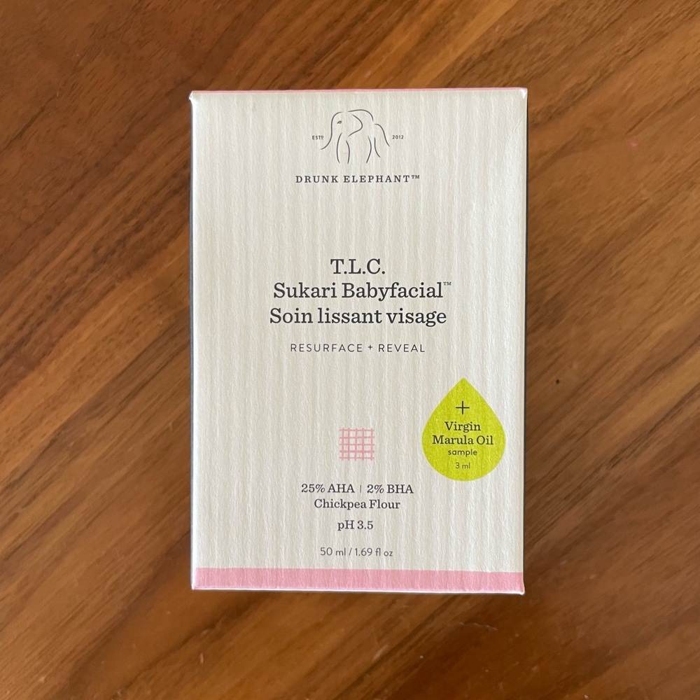 Drunk Elephant T.L.C. Sukari Babyfacial 1.69 oz. Brand new in box.